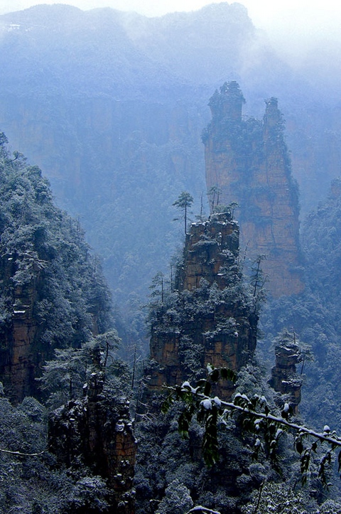 2012张家界武陵源天子山雪景[图片]