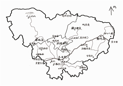 张家界户外线路地图(2013年12月发布)